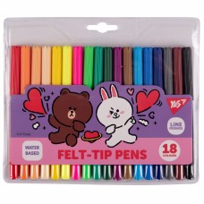 Фломастери "Yes" 18кольор. "Line Friends" №650551