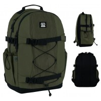 Рюкзак "GoPack" Education Teens 2від.,2карм. хакі №GO25-186L-3(10)