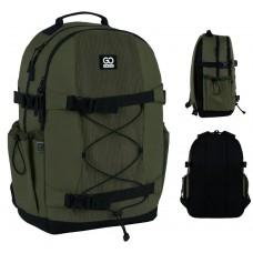 Рюкзак "GoPack" Education Teens 2від.,2карм. хакі №GO25-186L-3(10)