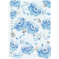 Блокнот пруж. А5 80арк. кліт. пласт. обкл. "Flower Sym 1" №8033-5-A/Axent/(1)(60)