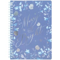 Блокнот пруж. А5 80арк. кліт. пласт. обкл. "Flower Sym 3" №8033-7-A/Axent/(1)(60)