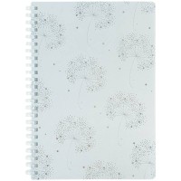 Блокнот пруж. А5 80арк. кліт. пласт. обкл. "Flower Sym 4" №8033-8-A/Axent/(1)(60)