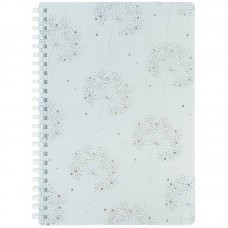 Блокнот пруж. А5 80арк. кліт. пласт. обкл. "Flower Sym 4" №8033-8-A/Axent/(1)(60)