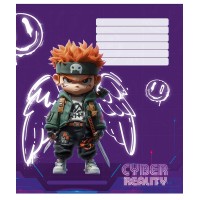 Зошит 12арк. кліт. Школярик "Cyber reality (дівч)" виб. УФ-лак №012-3566K(30)(300)