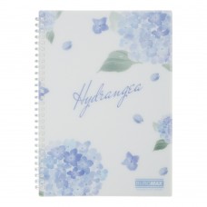 Блокнот пруж. В5 80арк. кліт. пласт. обкл. світло-синій "Arabeski"№BM.2586-30/Buromax/(36)