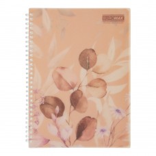 Блокнот пруж. В5 80арк. кліт. пласт. обкл. персиковий "Arabeski" №BM.2586-46/Buromax/(36)