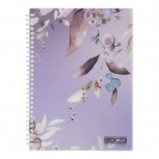 Блокнот пруж. В5 80арк. кліт. пласт. обкл. сливовий "Arabeski" №BM.2586-48/Buromax/(36)