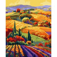 Картини по номерах акрил. "Барвистий краєвид" 40х50см №KHO6352/Ідейка/
