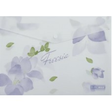 Папка-конверт "Buromax" №BM.3943-26 А4 Arabeski на кнопці,матов. напівпрозор.,бузкова(12)