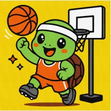 Картини по номерах акрил. для дітей "Черепашка грає в баскетбол" №KHO1285/Ідейка/