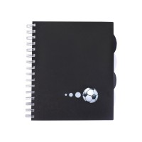 Блокнот пруж. В5 150арк. кліт. пласт. "Economix" Футбол з розділ. №E20228-01(18)