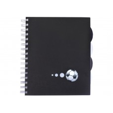 Блокнот пруж. В5 150арк. кліт. пласт. "Economix" Футбол з розділ. №E20228-01(18)