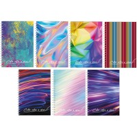 Блокнот пруж. А6 48арк. кліт. пласт. "Economix" асорті №E21955(8)(72)