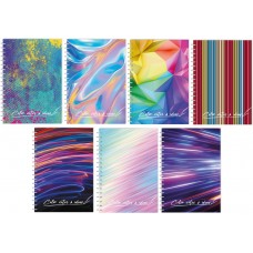 Блокнот пруж. А6 48арк. кліт. пласт. "Economix" асорті №E21955(8)(72)