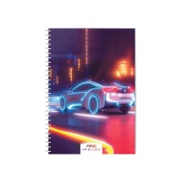 Блокнот пруж. А5 60арк. кліт. пласт. "Maxi" №MX21213-12(6)(8)(76)