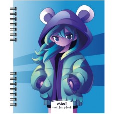 Блокнот пруж. В5 60арк. кліт. пласт. "Maxi" №MX26308(40)