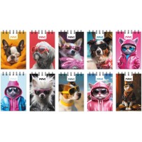 Блокнот пруж. А7 80арк. кліт. пласт. "Maxi" №MX26310(8)(96)