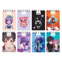 Блокнот пруж. А7 80арк. кліт. пласт. "Maxi" №MX26313(8)(96)