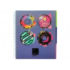 Блокнот пруж. А5 120арк. кліт. пласт. "Panton" з розділ. №O20839/Optima/(24)