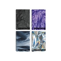 Блокнот пруж. В6 60арк. кліт. пласт. асорті №O25910/Optima/(48)