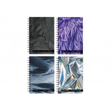 Блокнот пруж. В6 60арк. кліт. пласт. асорті №O25910/Optima/(48)