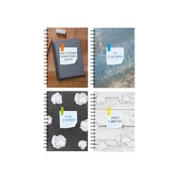 Блокнот пруж. В6 60арк. кліт. пласт. №O25913/Optima/(48)