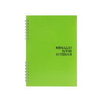 Блокнот пруж. А5 60арк. кліт. пласт. зелений металік №O25940/Optima/(9)(72)