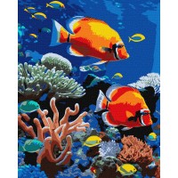 Картини по номерах акрил. "Яскравий риф" 40х50см №KHO6703/Ідейка/