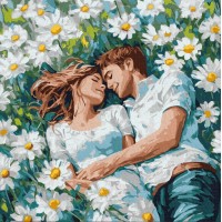 Картини по номерах акрил. "Твої обійми серед квітів" 40х40см №KHO8629/Ідейка/