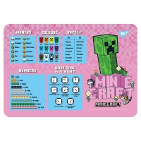 Підкладка для столу "Yes" №492320 Minecraft.Spring табл. англ.,рожева(10)