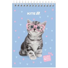 Блокнот пруж. А6 48арк. б/лін. пласт. Studio Pets №SP25-196/Kite/(20)