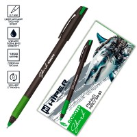 Ручка кульк. масл. "Hiper" №HO-330 Shark Roboto 0,7мм зелена(10)