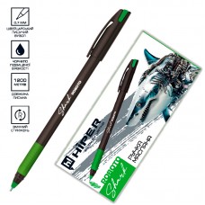 Ручка кульк. масл. "Hiper" №HO-330 Shark Roboto 0,7мм зелена(10)