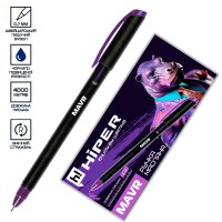 Ручка кульк. масл. "Hiper" №HO-350 Mavr 4км 0,7мм фіолетова(10)