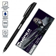 Ручка кульк. масл. "Hiper" №HO-350 Mavr 4км 0,7мм чорна(10)(200)
