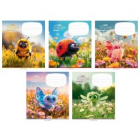 Зошит 12арк. кос.лін. Школярик "Cute bugs" ВД-лак №012-3462C(30)(300)