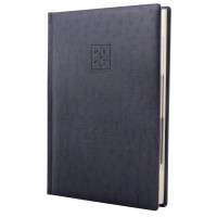 Щоденник A5 Optima датований 2025 Ostrich синій, кремовий блок O25228-02  