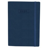 Щоденник А5 Optima датований 2025 Namib на резинці,темно синій O25205-24