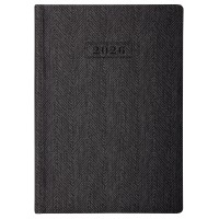 Щоденник А5 Optima датований 2025 Tweed сірий O26126-10