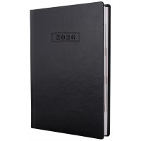 Ежедневник А5 Optima датированный 2025 Nebraska черный O25233-01