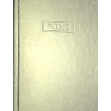 Щоденник А5 Optima датований 2025 Nebraska білий металік №O25203-14