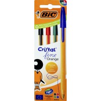 Ручка кульк. "Bic" №bc516337 Оранж асорті(4шт на блістері)(10)