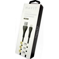 Кабель USB > Lightning Havit HV-CB641C 2.1W 2.1A 1.8м,black