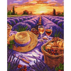 Картини по номерах акрил. "Пурпуровий горизонт" 40х50см №KHO6363/Ідейка/