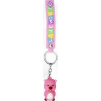 Брелок "Ведмедик" зі стрічкою,рожевий №3242(12)