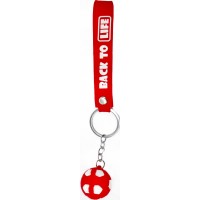 Брелок гумовий "М'яч футбольний" зі стрічкою №3246(12)