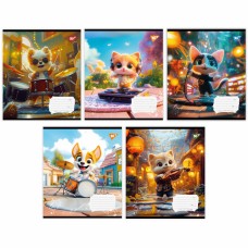 Нотний зошит А5 12арк. Furry musicians №767436/Yes/(25)(500)