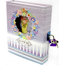 Блокнот на замку В6 48арк. "Квіти" в кор-ці №YH64K-B0248(60)(120)