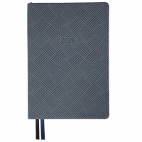 Щоден. А5 "Leo Planner" дат2026 184арк. Urban м'яка. обкл., сірий №252692