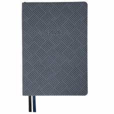 Щоден. А5 "Leo Planner" дат2026 184арк. Urban м'яка. обкл., сірий №252692